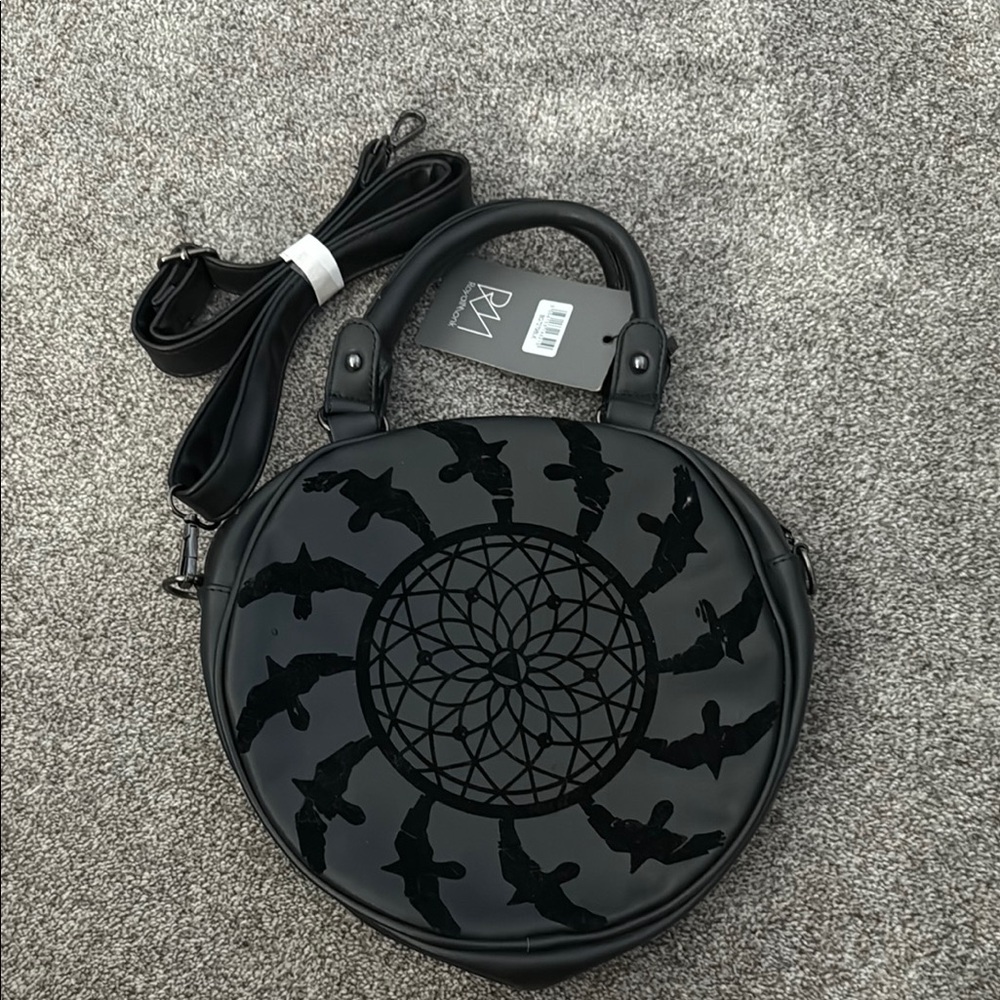 Black Crows and Cathedrals Circular Women's Bag Royal Monk